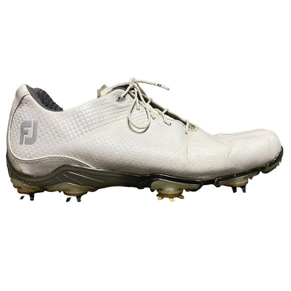 Footjoy FJ DNA White Leather Softspike Golf Cleat Shoes Mens Size 10.5 M Casual - Picture 3 of 9